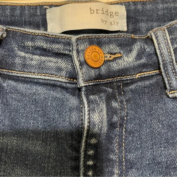 Bridge by Gly Mid Rise Ankle Skinny Jeans- Distressed Size 29 - Picture 2 of 5